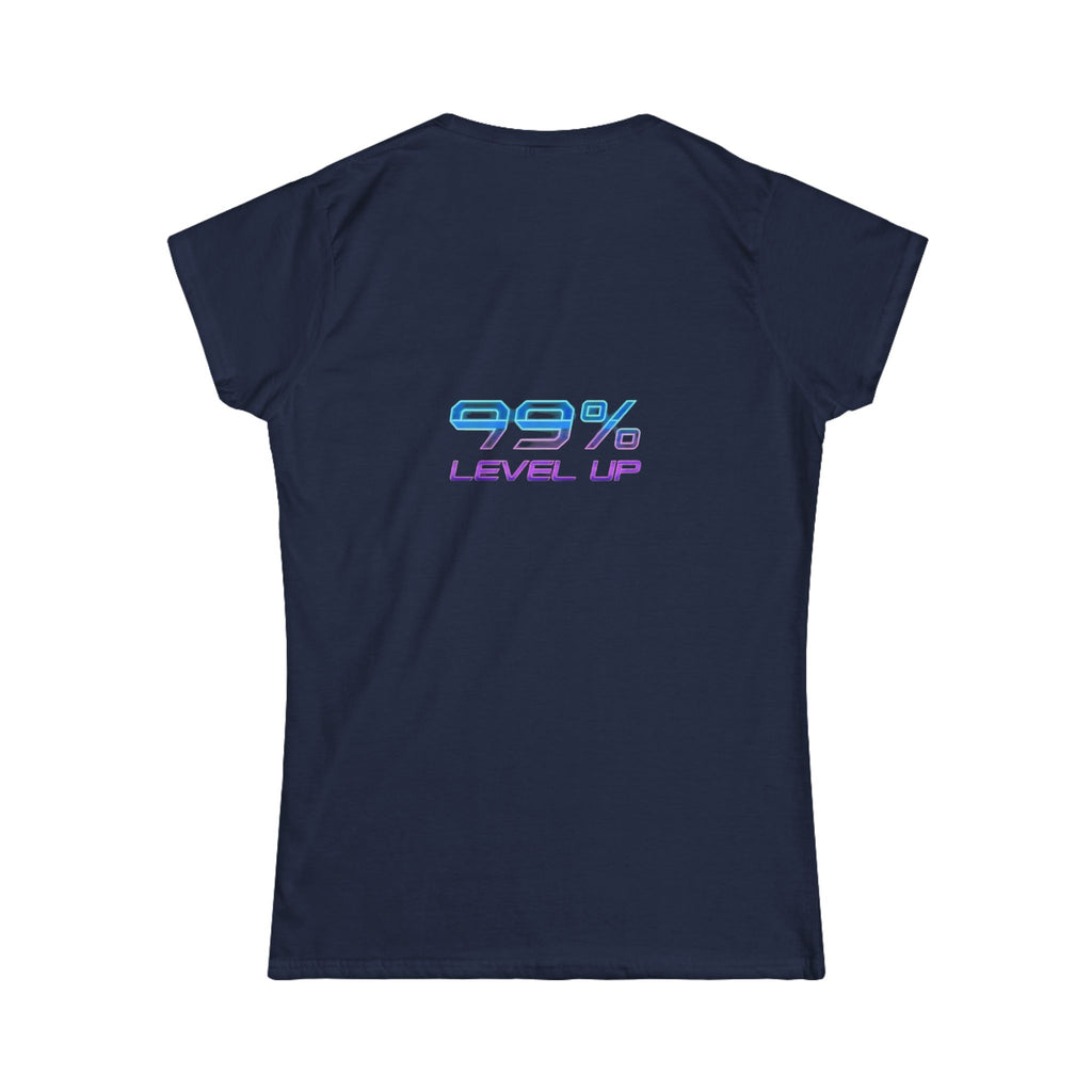 Ski Cat Graphic Tee — 'Level Up' Retro Gaming Skiing Women's T‑Shirt
