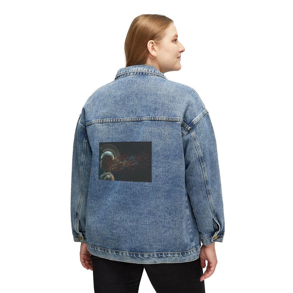 Denim Jacket — Gold Drip Back Graphic Women’s Denim Jacket