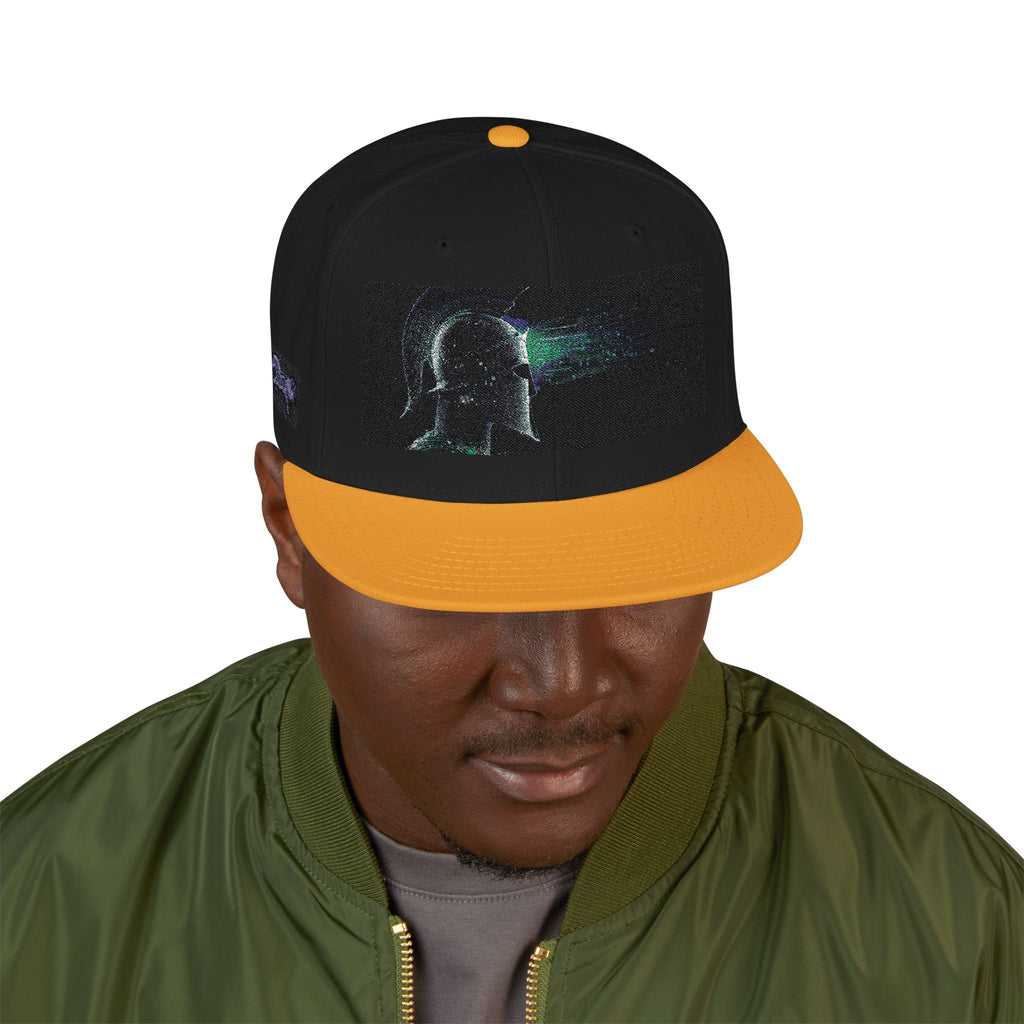Galaxy Embroidered Snapback Hat — Space Nebula Neon Cyber Cap