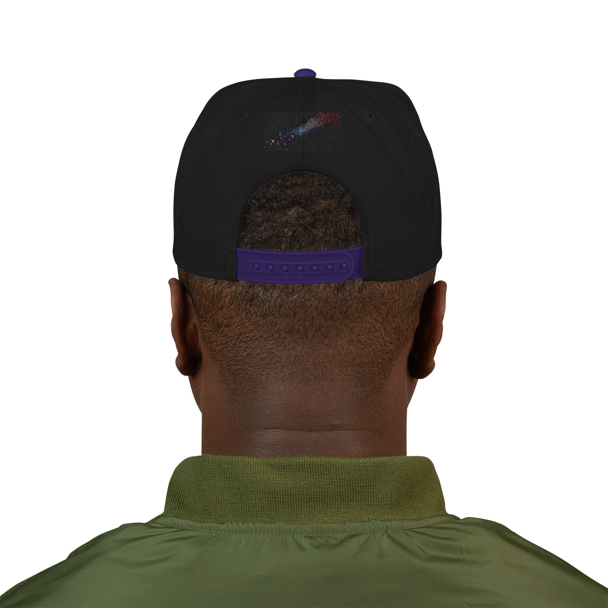 Galaxy Embroidered Snapback Hat — Space Nebula Neon Cyber Cap