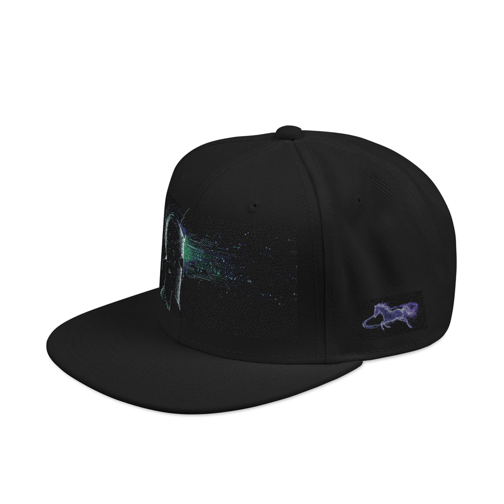 Galaxy Embroidered Snapback Hat — Space Nebula Neon Cyber Cap