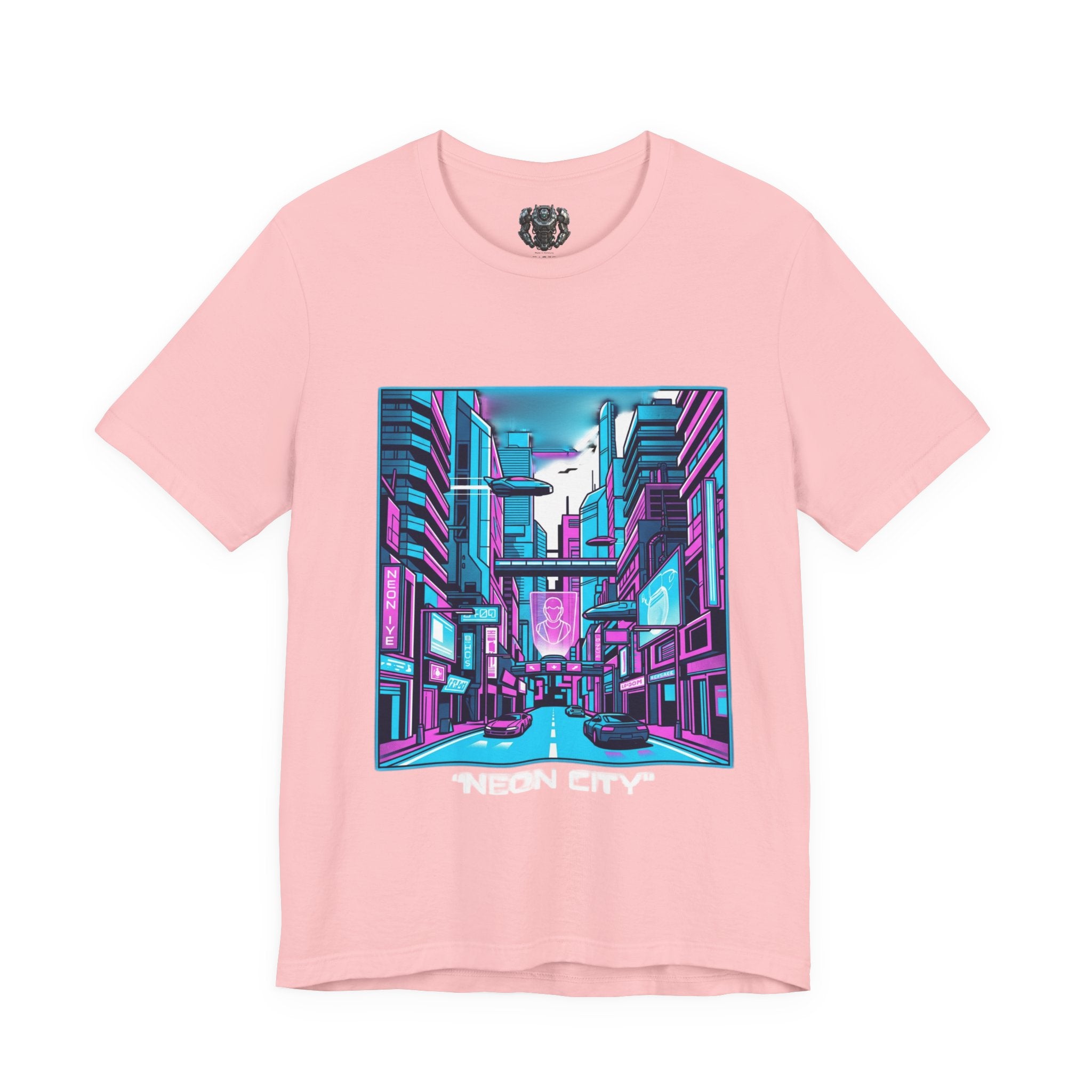 Cyber City Neon Tee — Retro Futuristic Streetwear Graphic T-Shirt