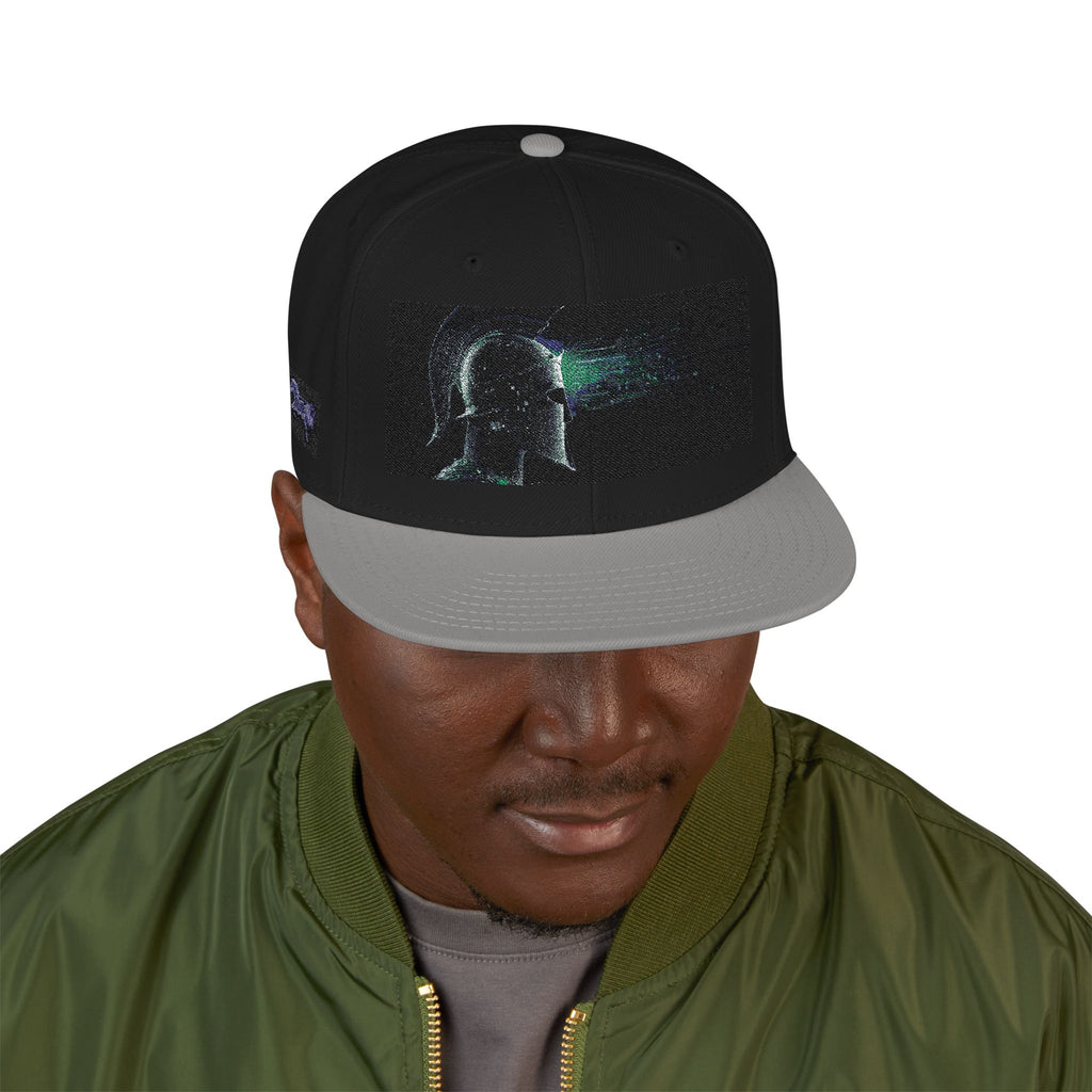 Galaxy Embroidered Snapback Hat — Space Nebula Neon Cyber Cap