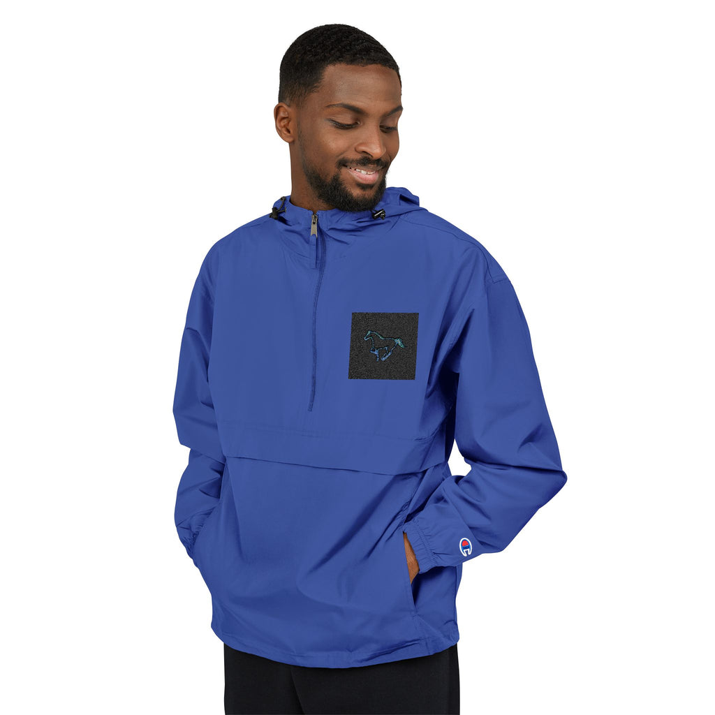 Champion Packable Anorak Jacket — Neon Cyberpunk Unisex Windbreaker