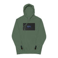 Pigment-Dyed Hoodie — Retro Blue Cassette Neon Cyberpunk Pullover