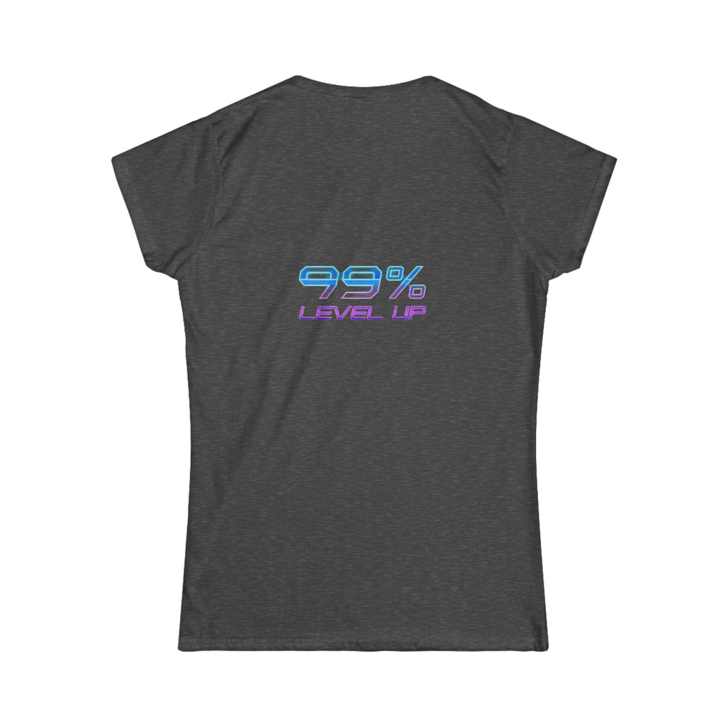 Ski Cat Graphic Tee — 'Level Up' Retro Gaming Skiing Women's T‑Shirt
