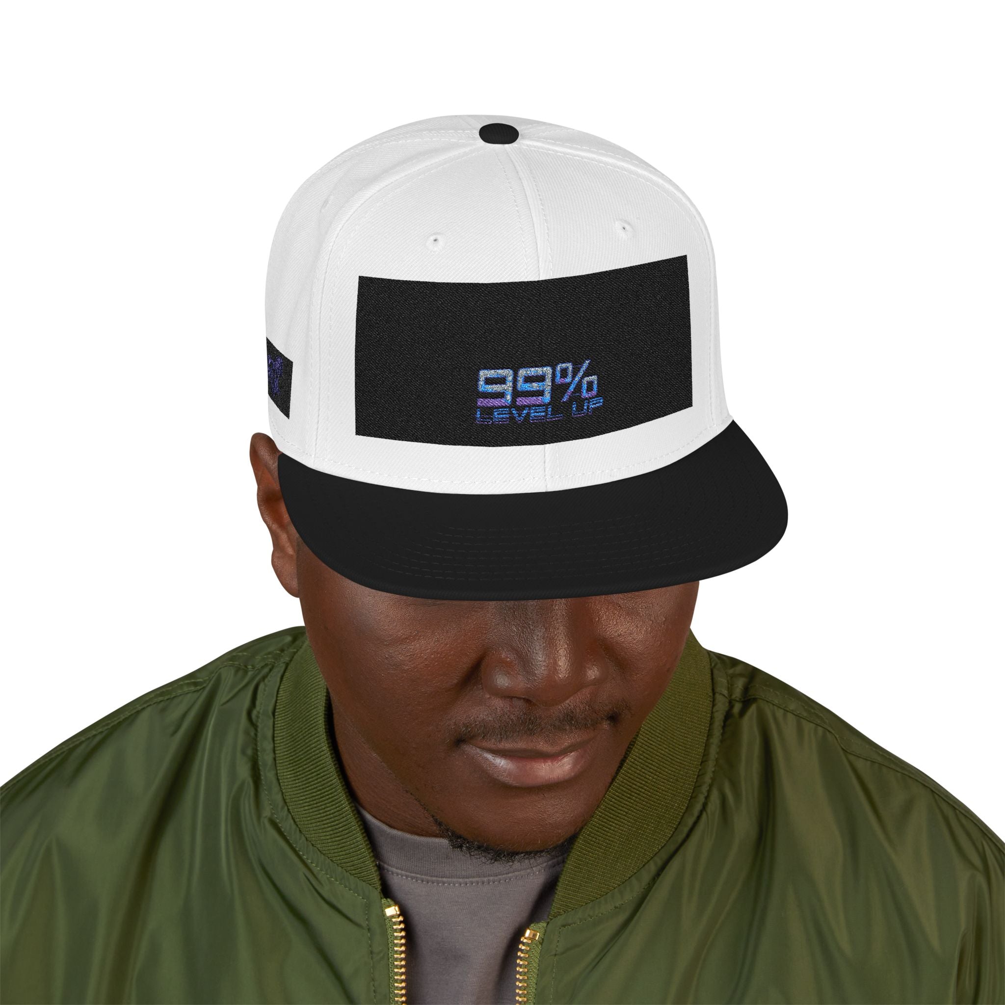 Neon Grid Snapback — Cyberpunk Embroidered Street Cap