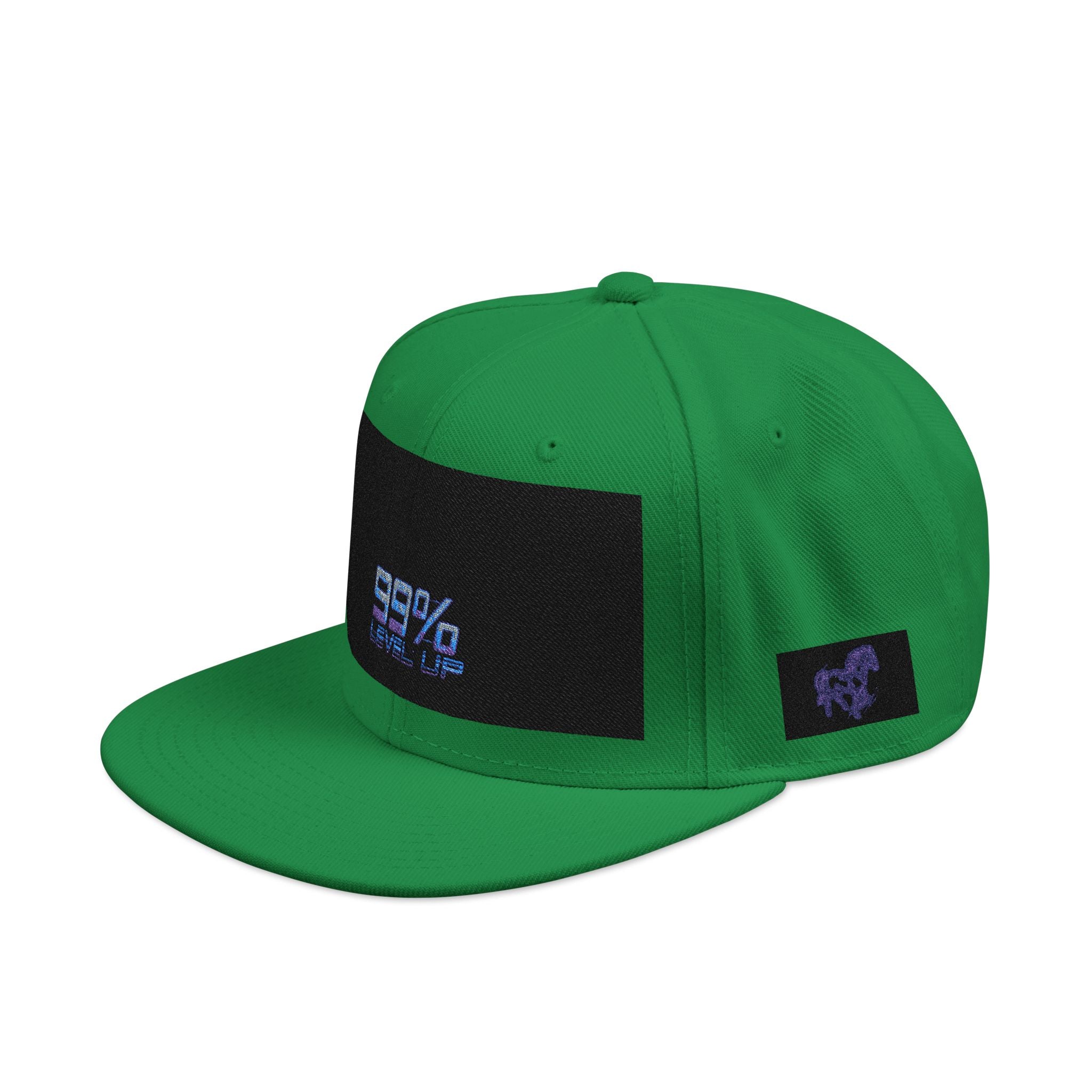 Neon Grid Snapback — Cyberpunk Embroidered Street Cap