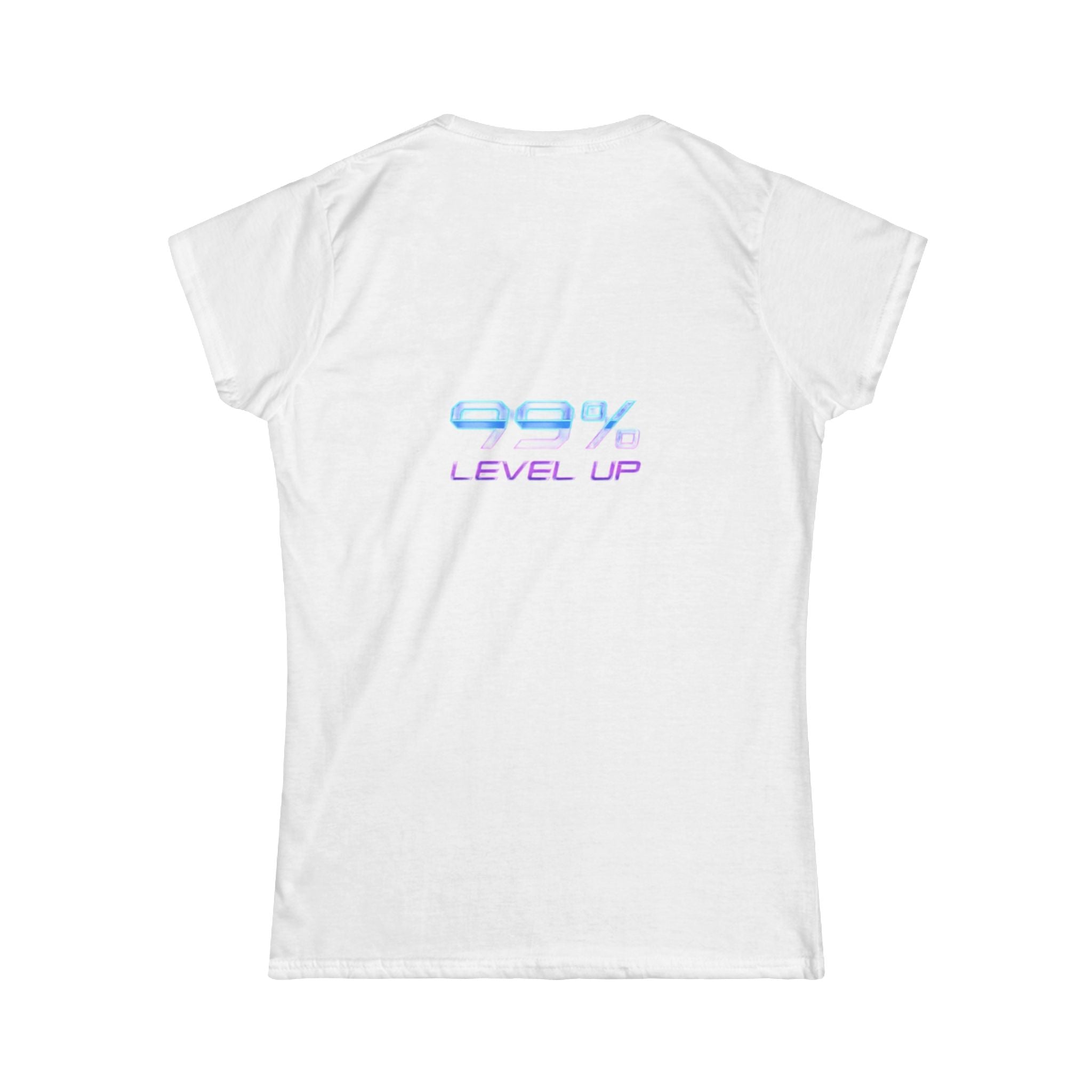 Ski Cat Graphic Tee — 'Level Up' Retro Gaming Skiing Women's T‑Shirt
