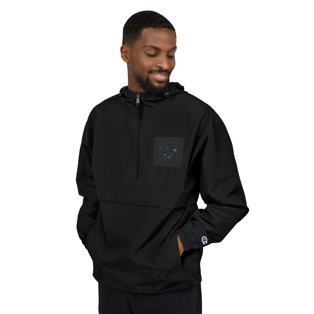 Champion Packable Anorak Jacket — Neon Cyberpunk Unisex Windbreaker