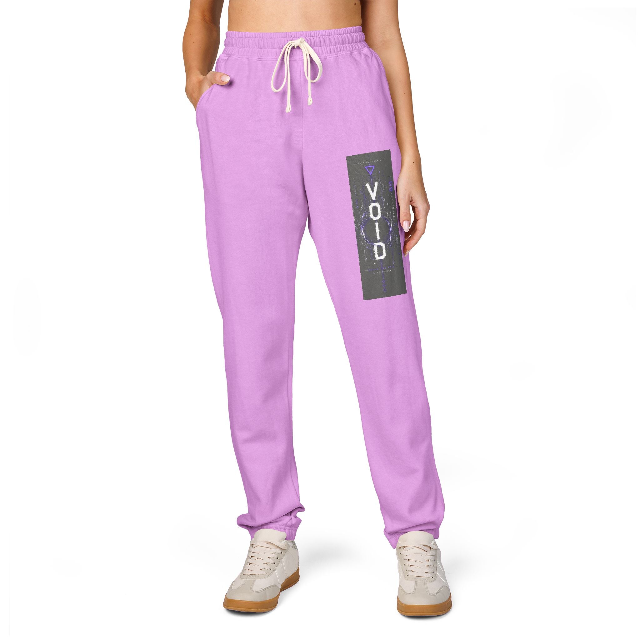 Void Graphic Sweatpants – Relaxed Garment-Dyed Fleece Joggers