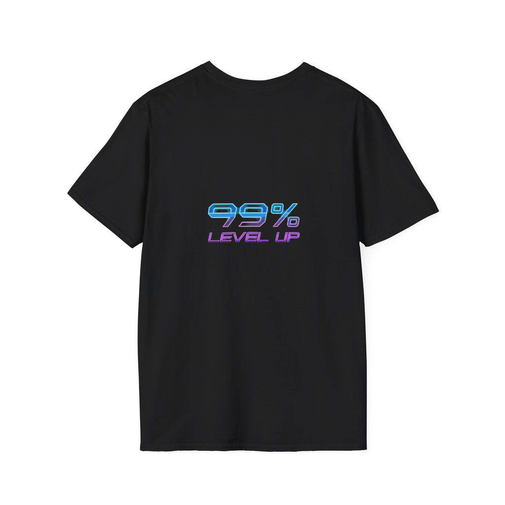 Neon Rider T-Shirt — Pink Horse Front & “99% Level Up” Retro Back