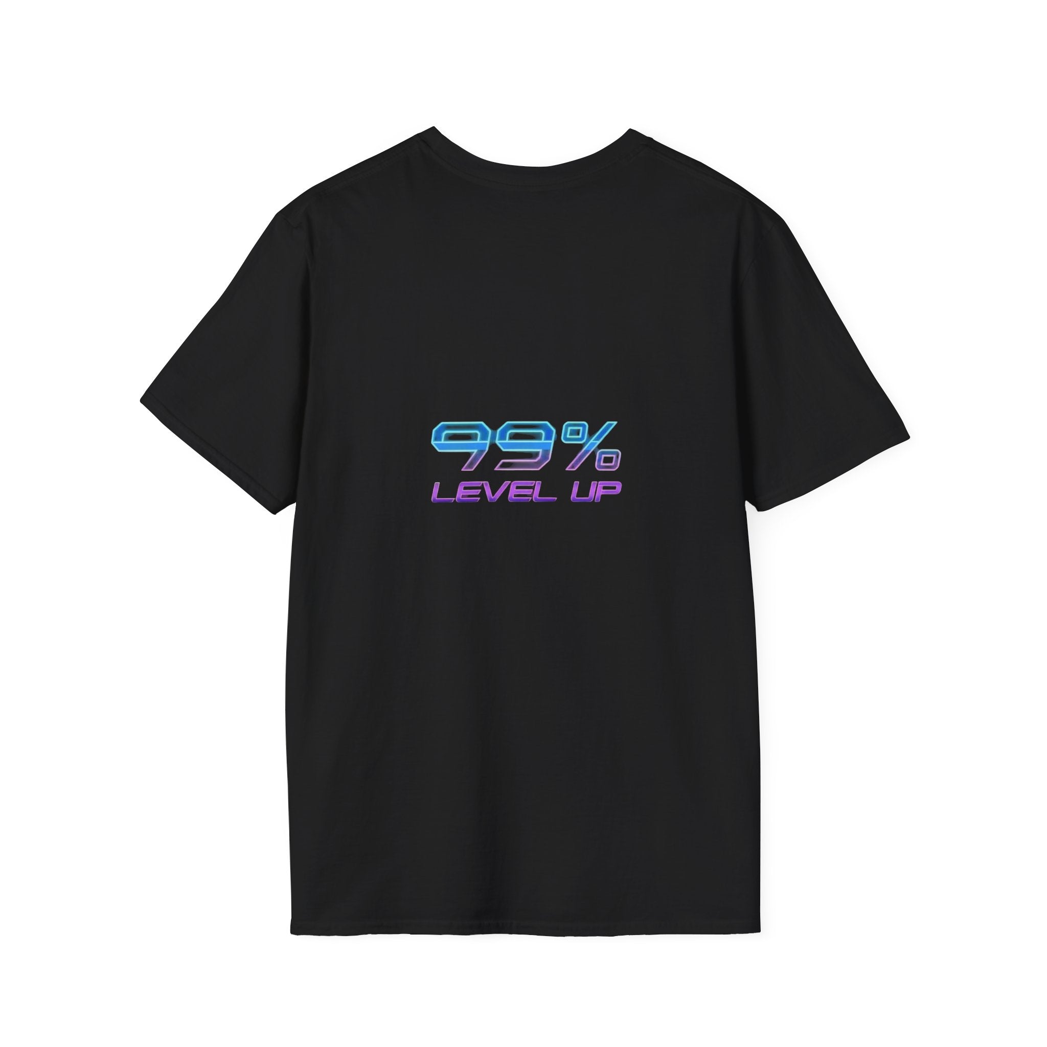 Neon Rider T-Shirt — Pink Horse Front & “99% Level Up” Retro Back