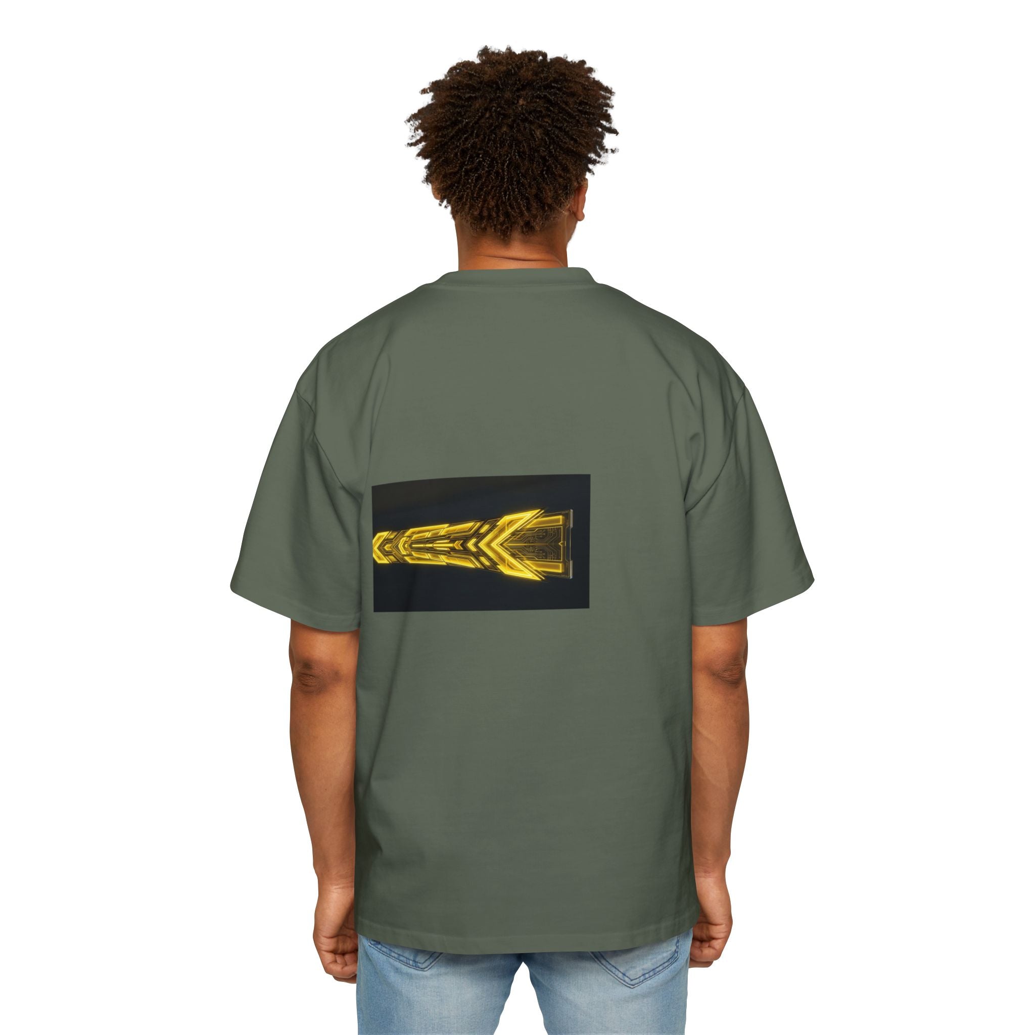 Glitch Override Tee — Futuristic Cyber Graphic Oversized T-Shirt