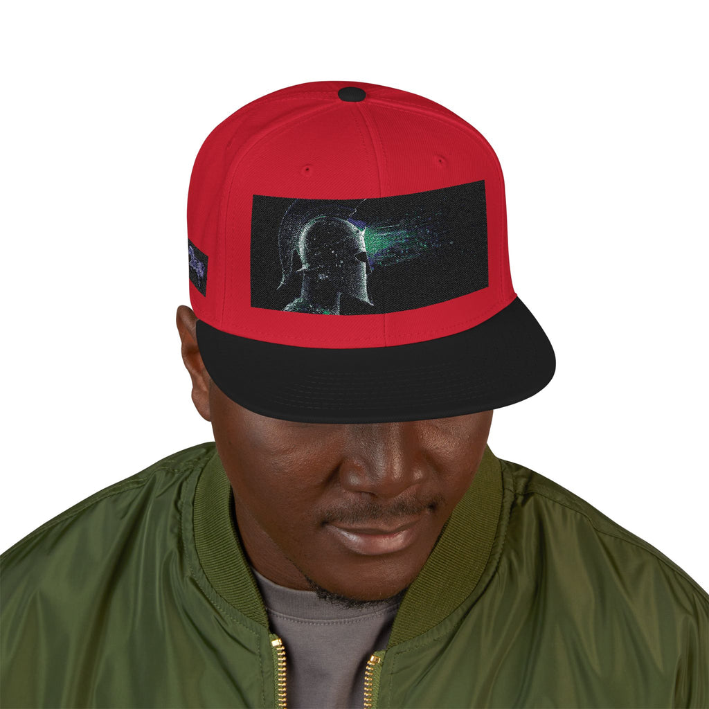 Galaxy Embroidered Snapback Hat — Space Nebula Neon Cyber Cap