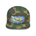 Camo Snapback Cap with Colorful Airplane Patch – Military Style Trucker Hat