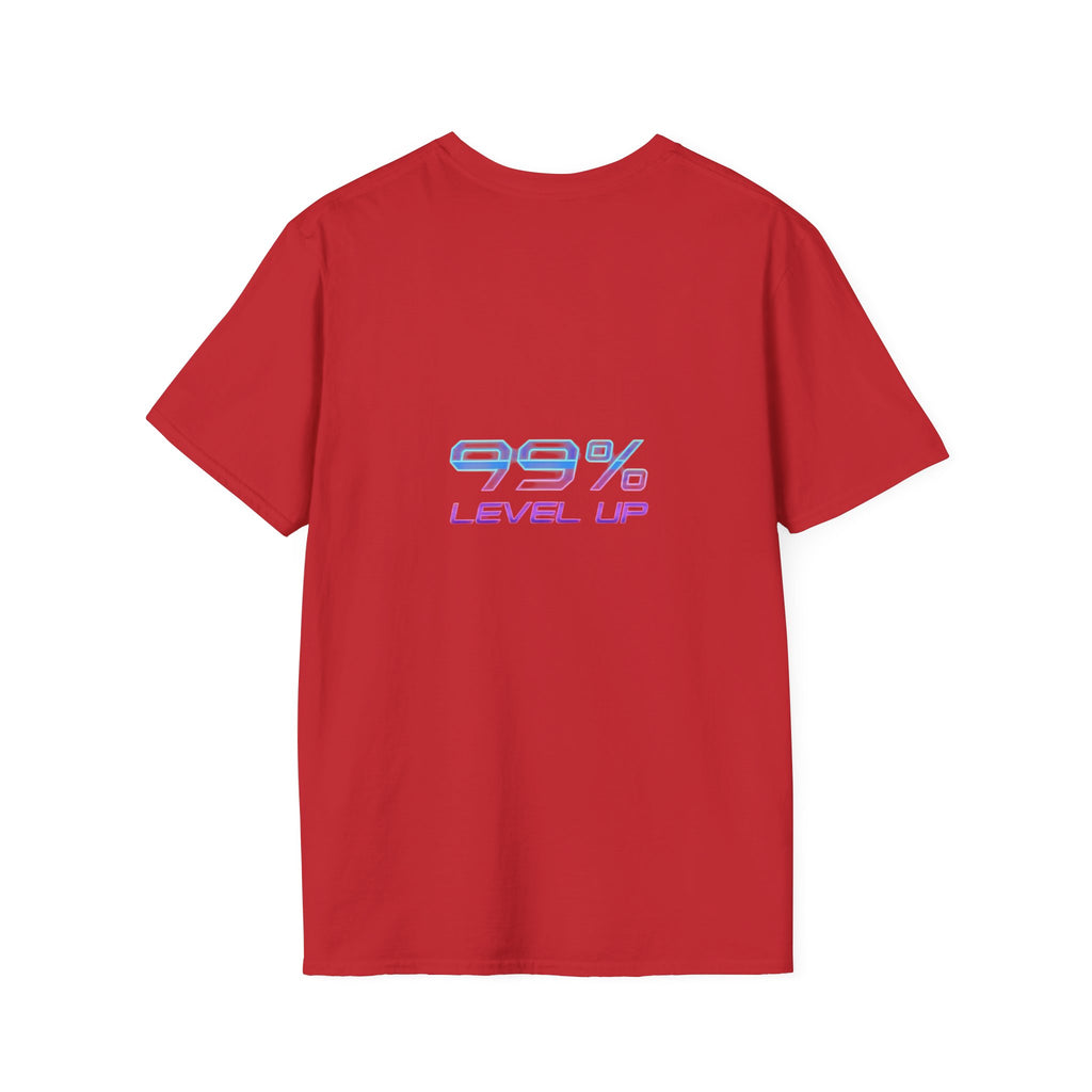 Neon Rider T-Shirt — Pink Horse Front & “99% Level Up” Retro Back