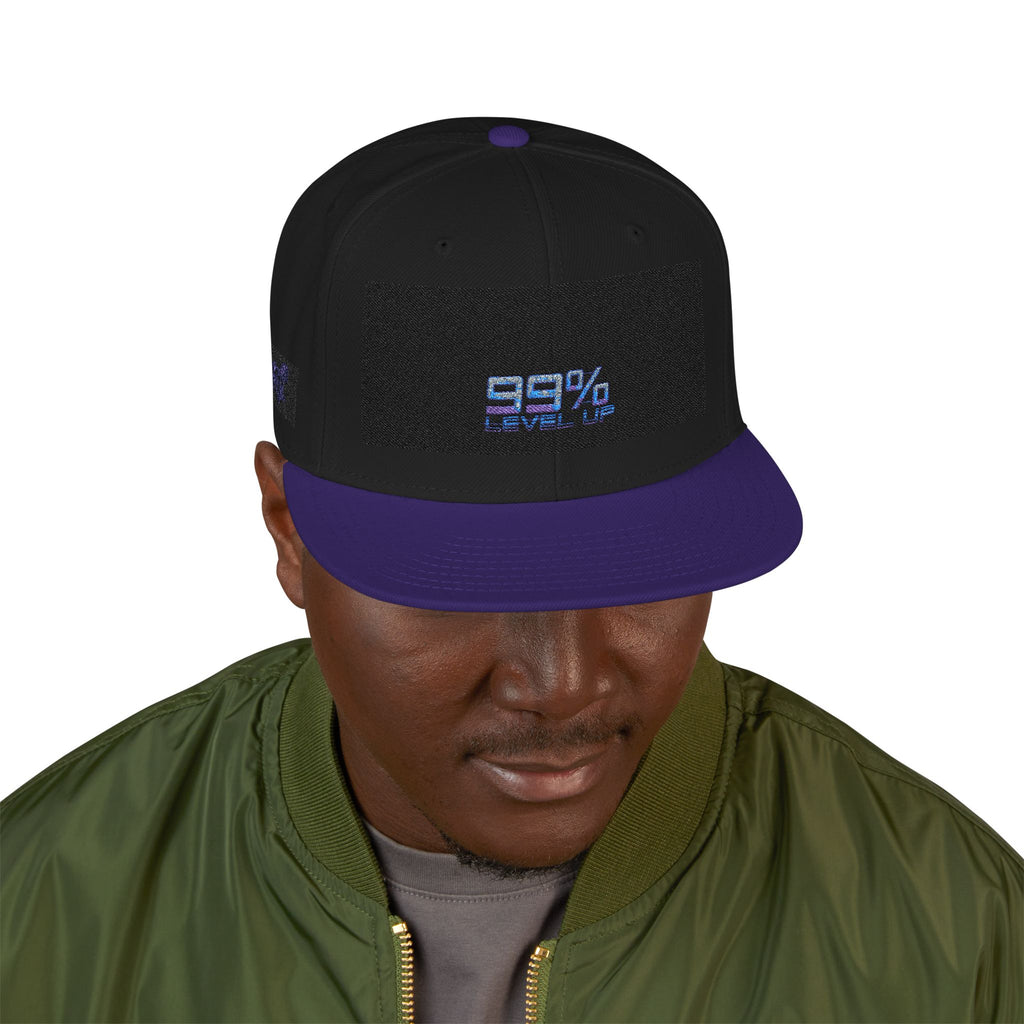 Neon Grid Snapback — Cyberpunk Embroidered Street Cap