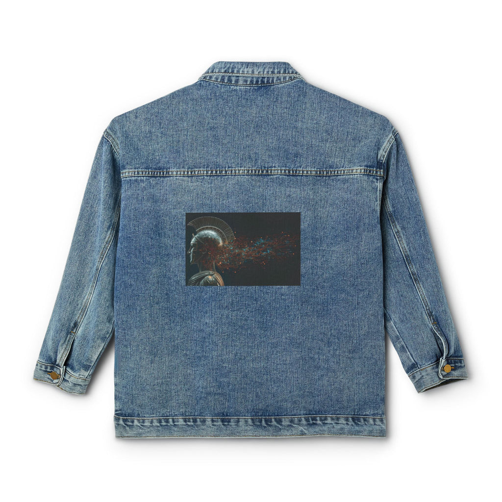 Denim Jacket — Gold Drip Back Graphic Women’s Denim Jacket