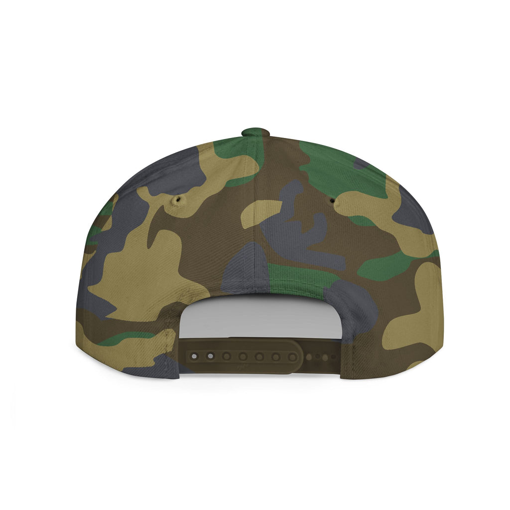 Camo Snapback Cap with Colorful Airplane Patch – Military Style Trucker Hat