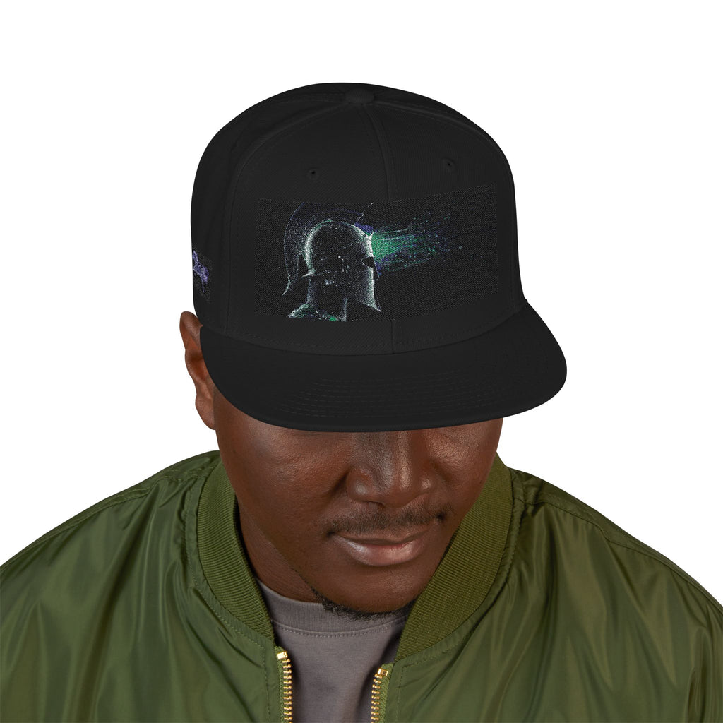 Galaxy Embroidered Snapback Hat — Space Nebula Neon Cyber Cap