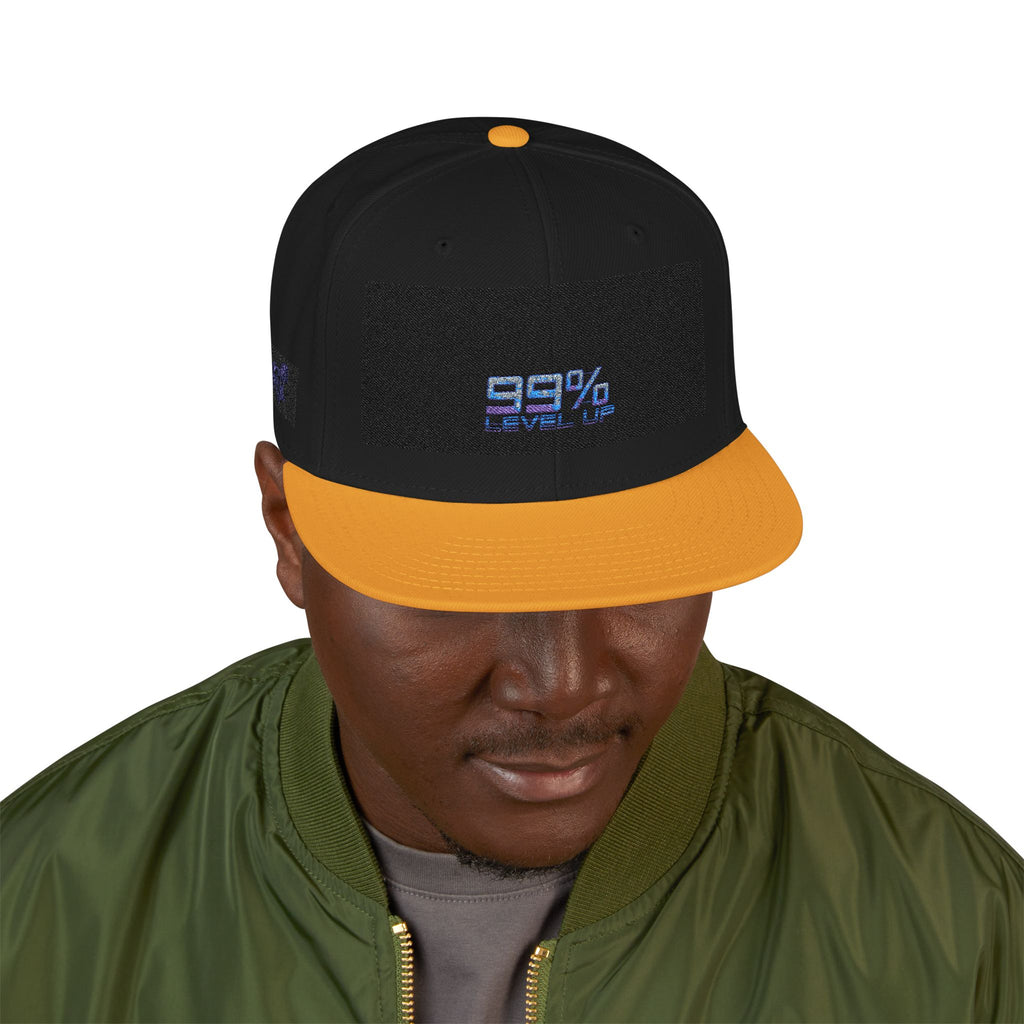 Neon Grid Snapback — Cyberpunk Embroidered Street Cap