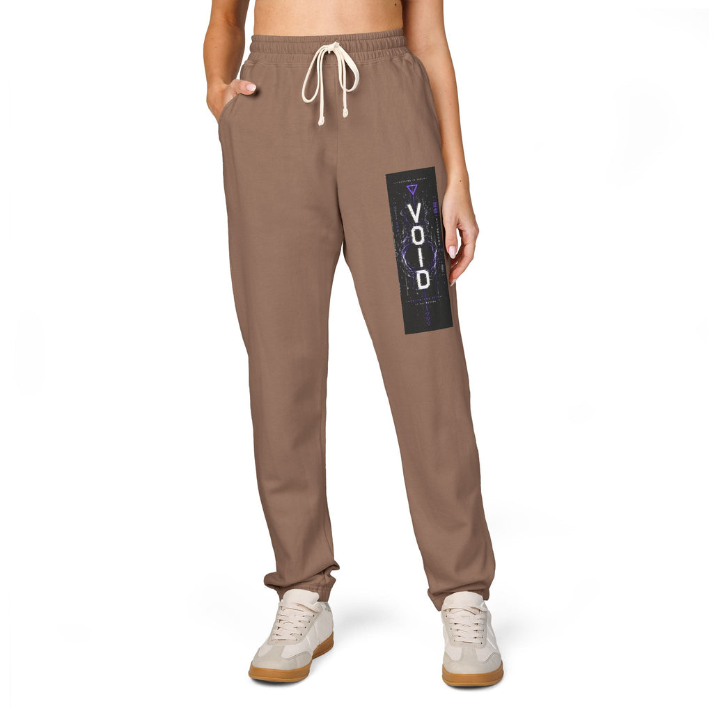 Void Graphic Sweatpants – Relaxed Garment-Dyed Fleece Joggers