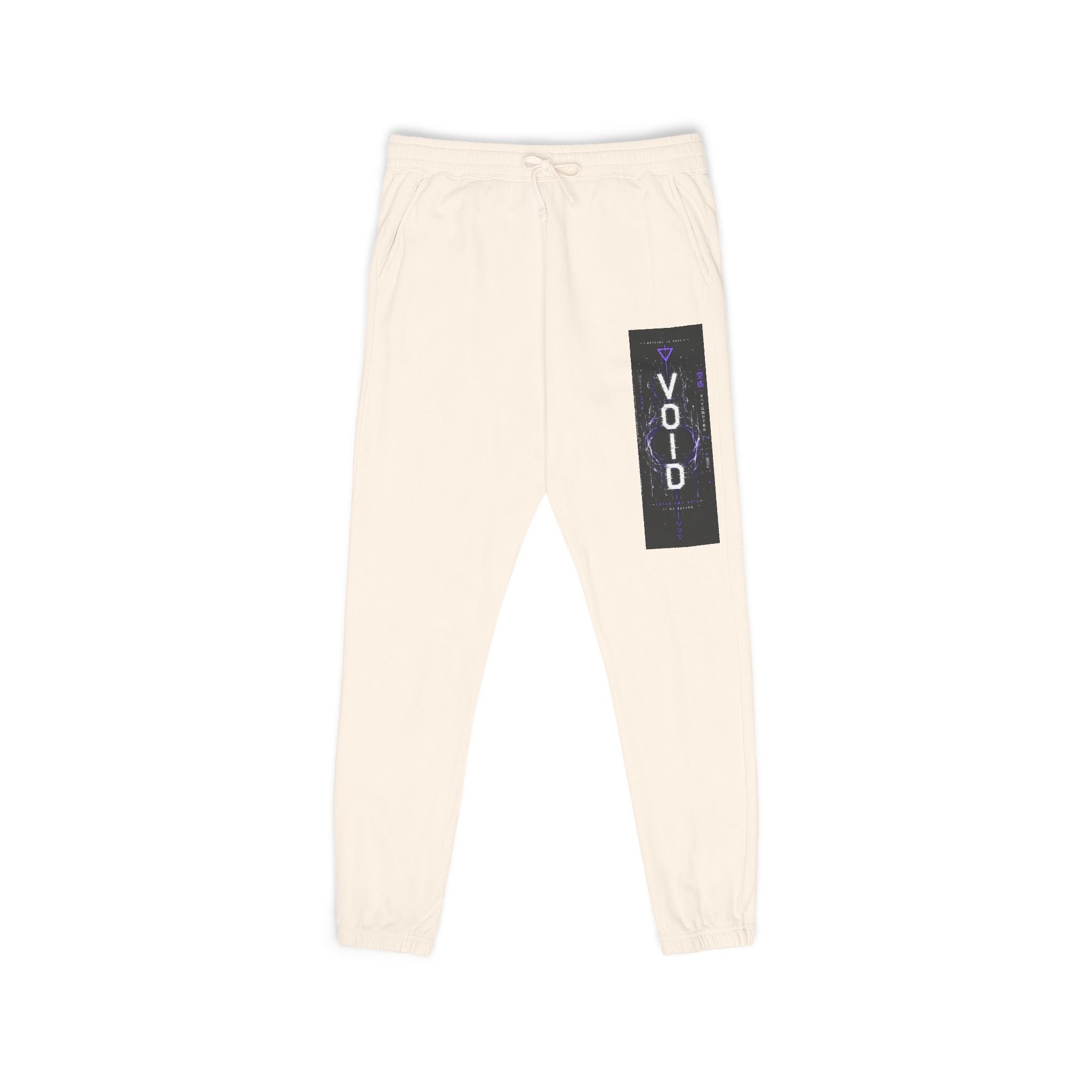 Void Graphic Sweatpants – Relaxed Garment-Dyed Fleece Joggers