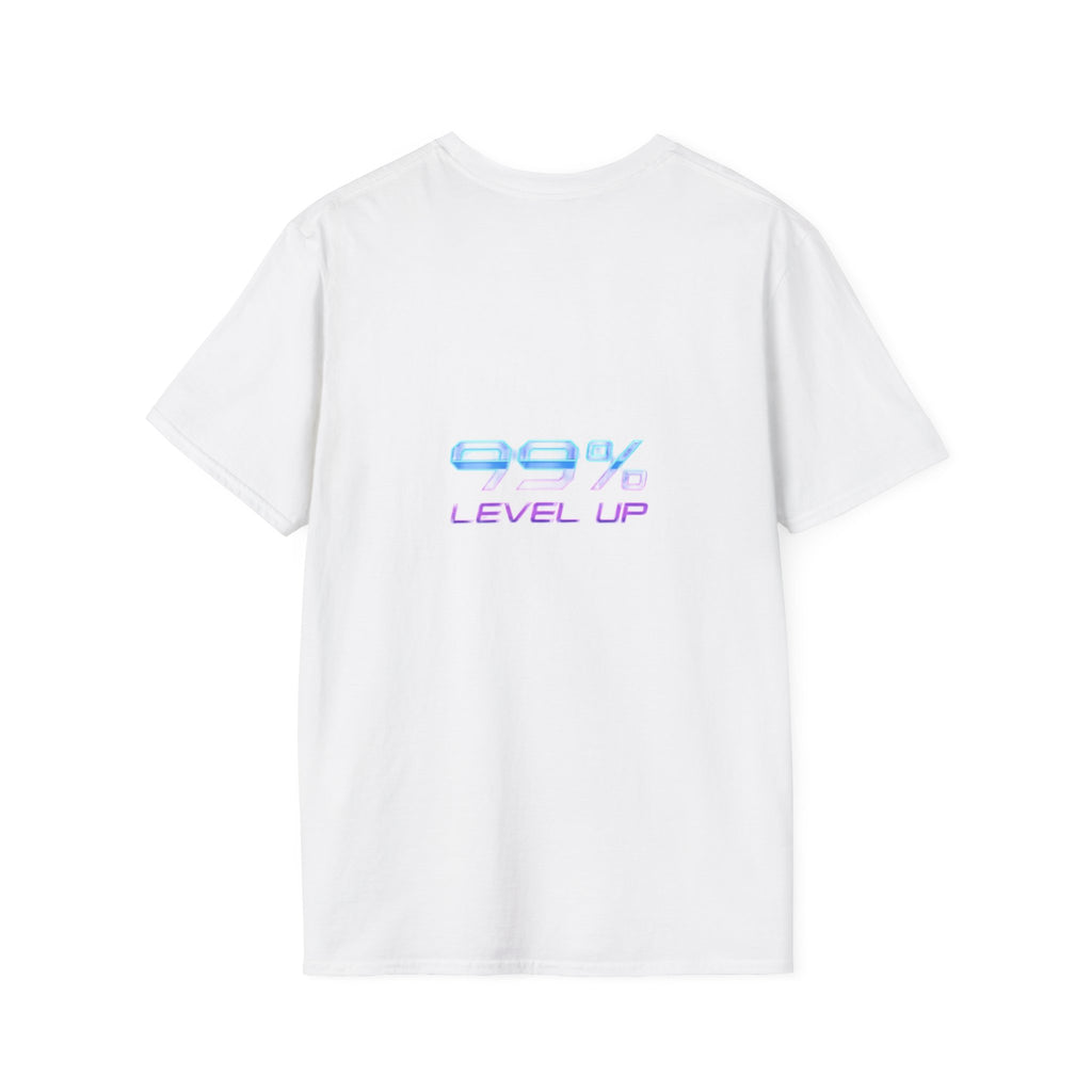 Neon Rider T-Shirt — Pink Horse Front & “99% Level Up” Retro Back