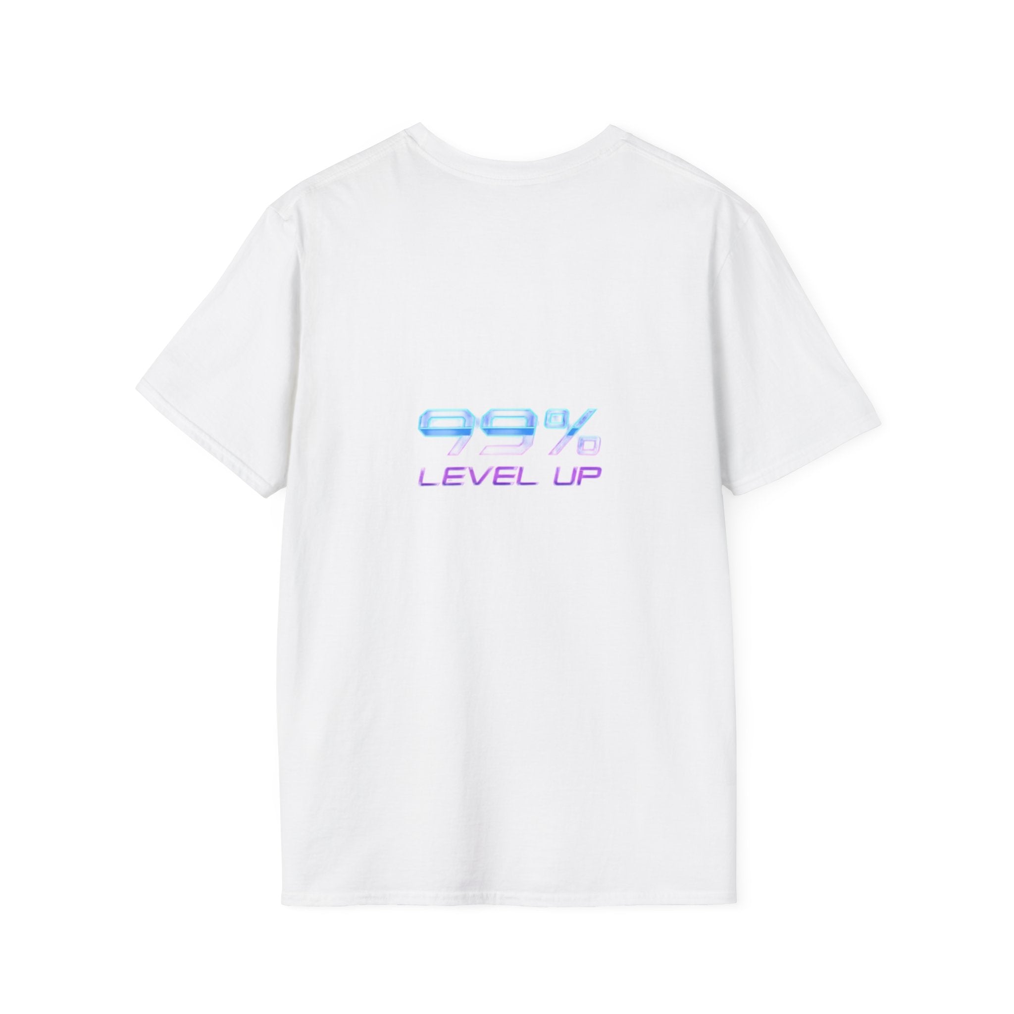 Neon Rider T-Shirt — Pink Horse Front & “99% Level Up” Retro Back