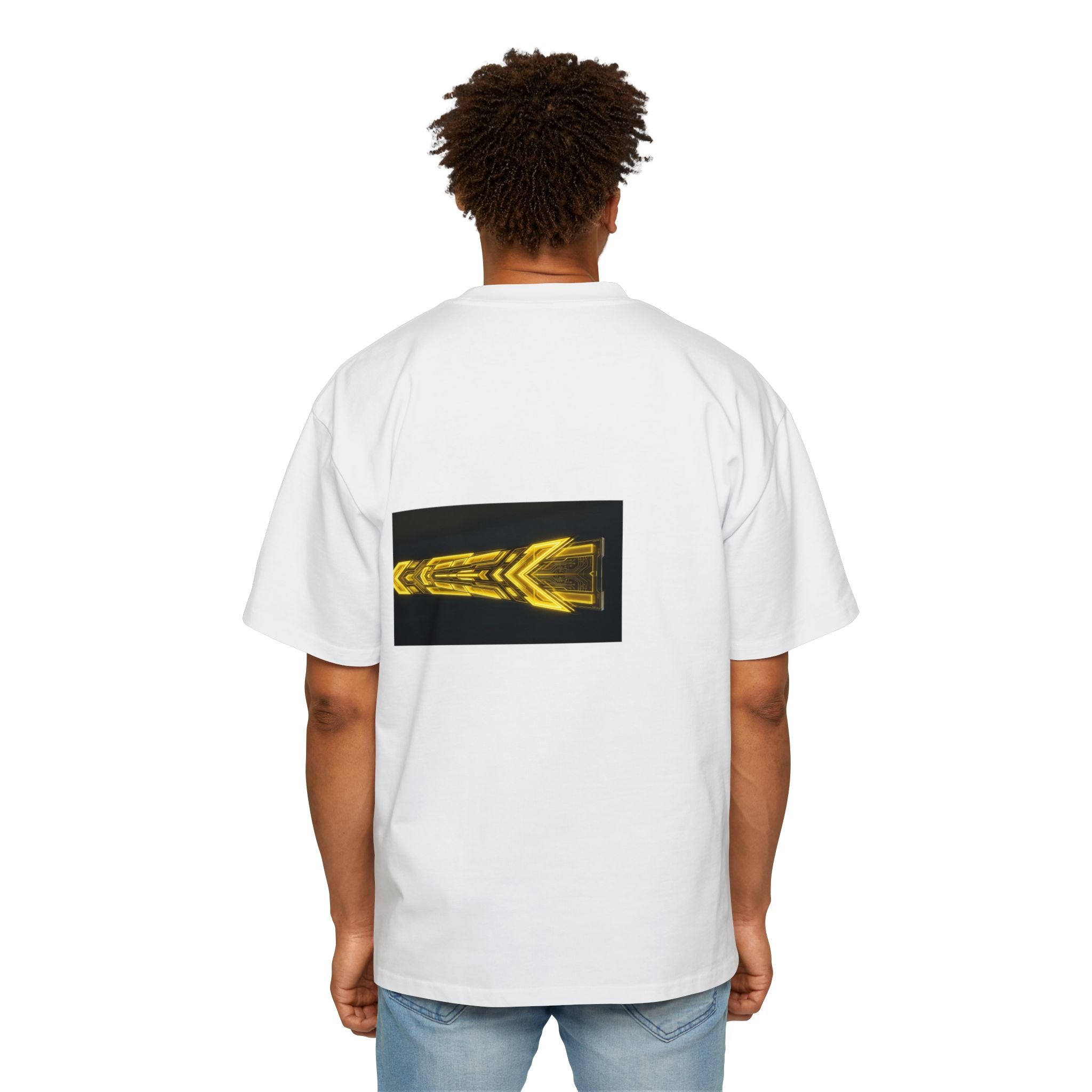 Glitch Override Tee — Futuristic Cyber Graphic Oversized T-Shirt