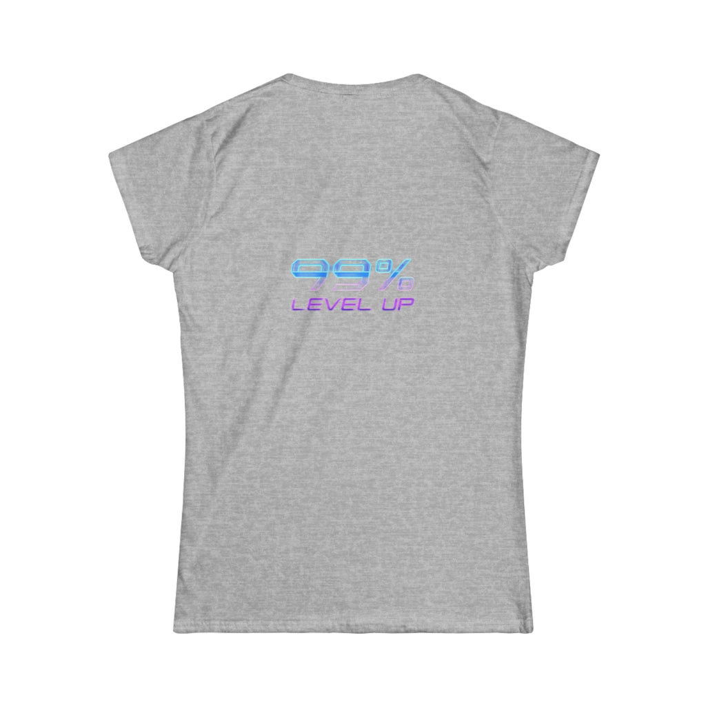 Ski Cat Graphic Tee — 'Level Up' Retro Gaming Skiing Women's T‑Shirt