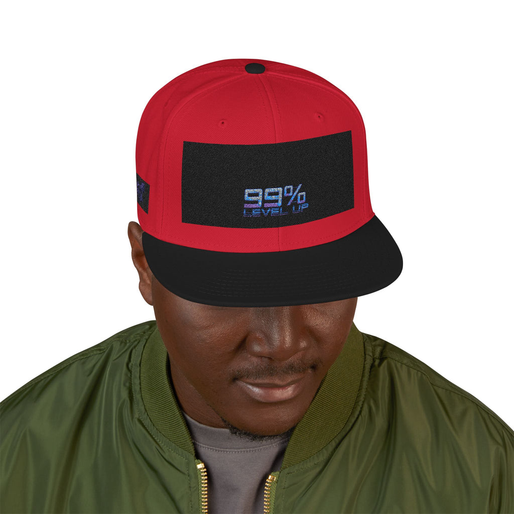 Neon Grid Snapback — Cyberpunk Embroidered Street Cap