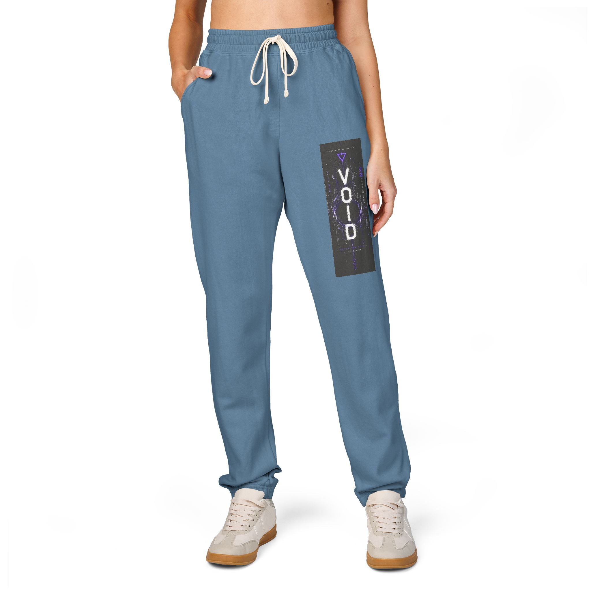 Void Graphic Sweatpants – Relaxed Garment-Dyed Fleece Joggers