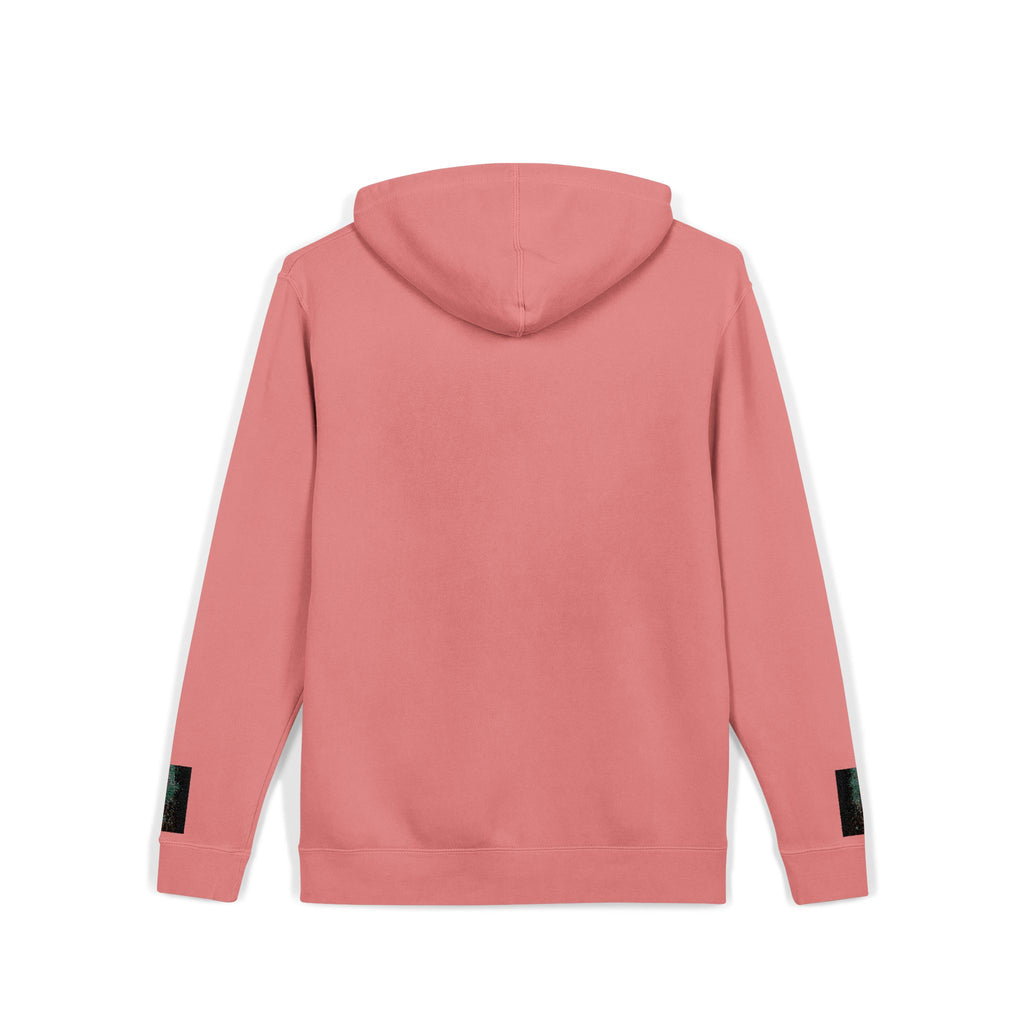 Pigment-Dyed Hoodie — Retro Blue Cassette Neon Cyberpunk Pullover