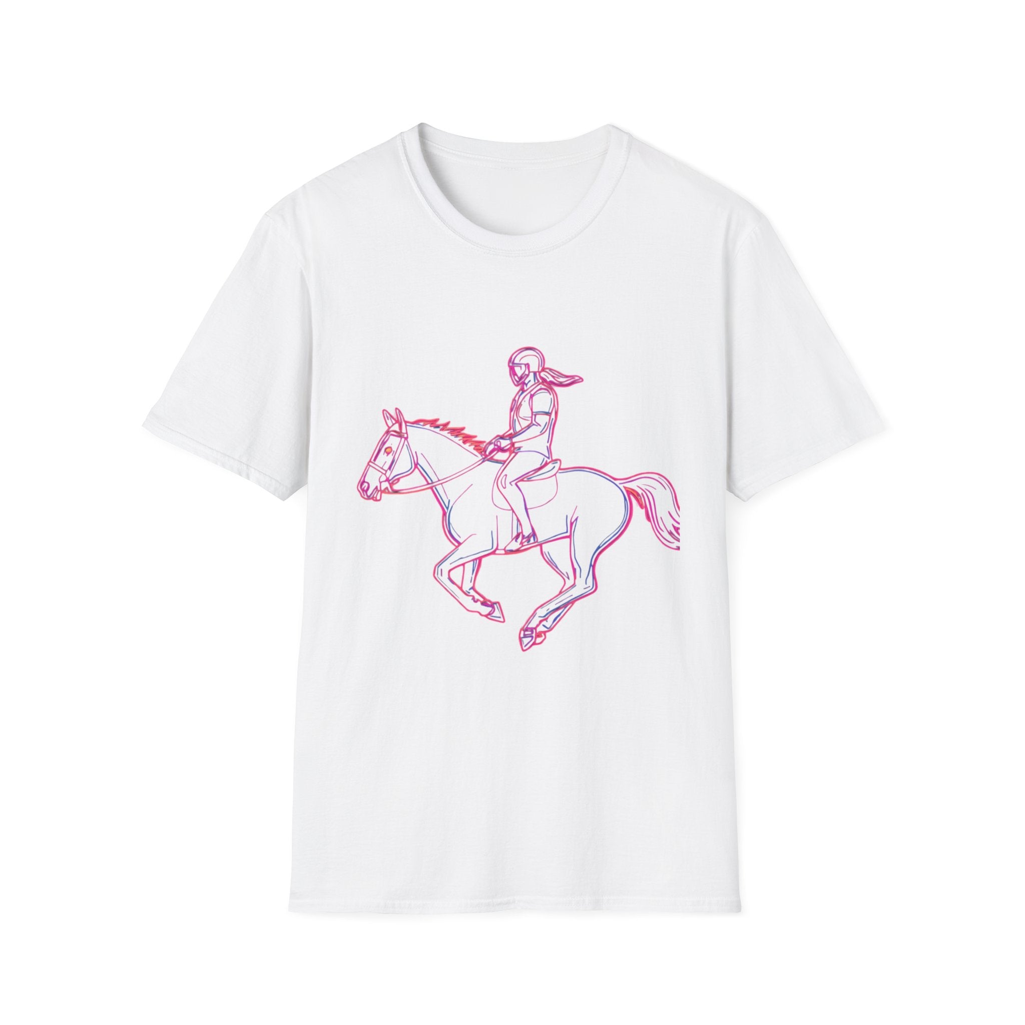 Neon Rider T-Shirt — Pink Horse Front & “99% Level Up” Retro Back
