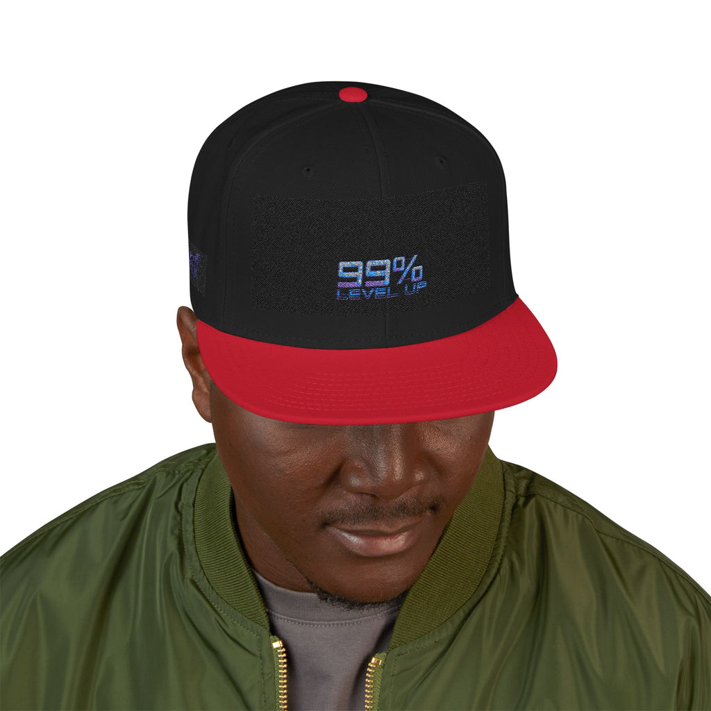 Neon Grid Snapback — Cyberpunk Embroidered Street Cap