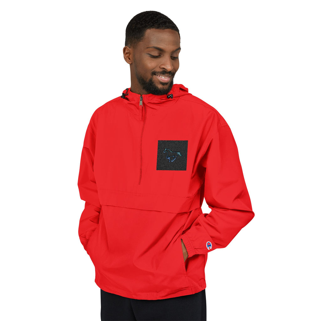 Champion Packable Anorak Jacket — Neon Cyberpunk Unisex Windbreaker