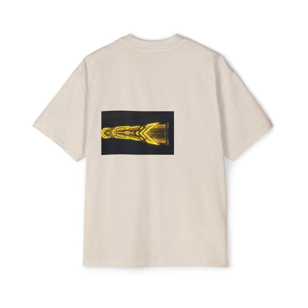 Glitch Override Tee — Futuristic Cyber Graphic Oversized T-Shirt