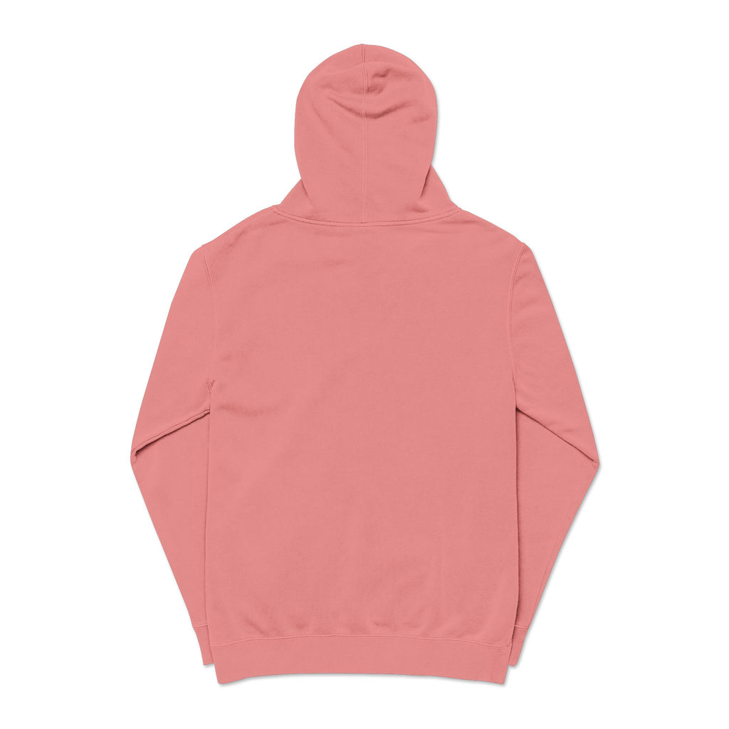 Pigment-Dyed Hoodie — Retro Blue Cassette Neon Cyberpunk Pullover