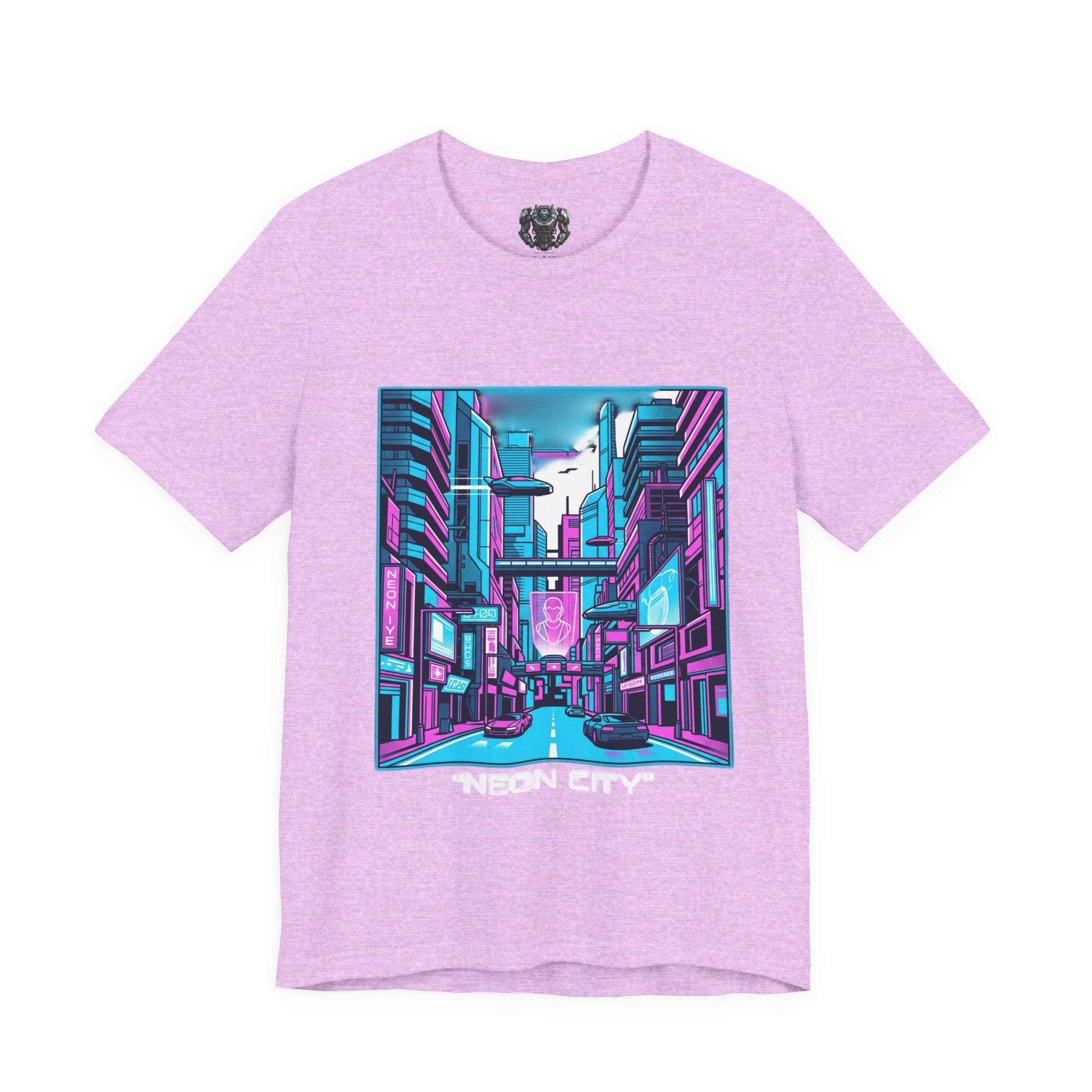 Cyber City Neon Tee — Retro Futuristic Streetwear Graphic T-Shirt