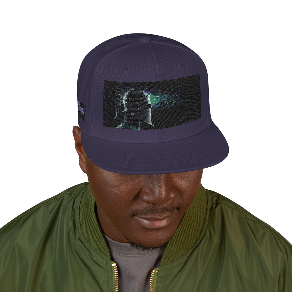 Galaxy Embroidered Snapback Hat — Space Nebula Neon Cyber Cap