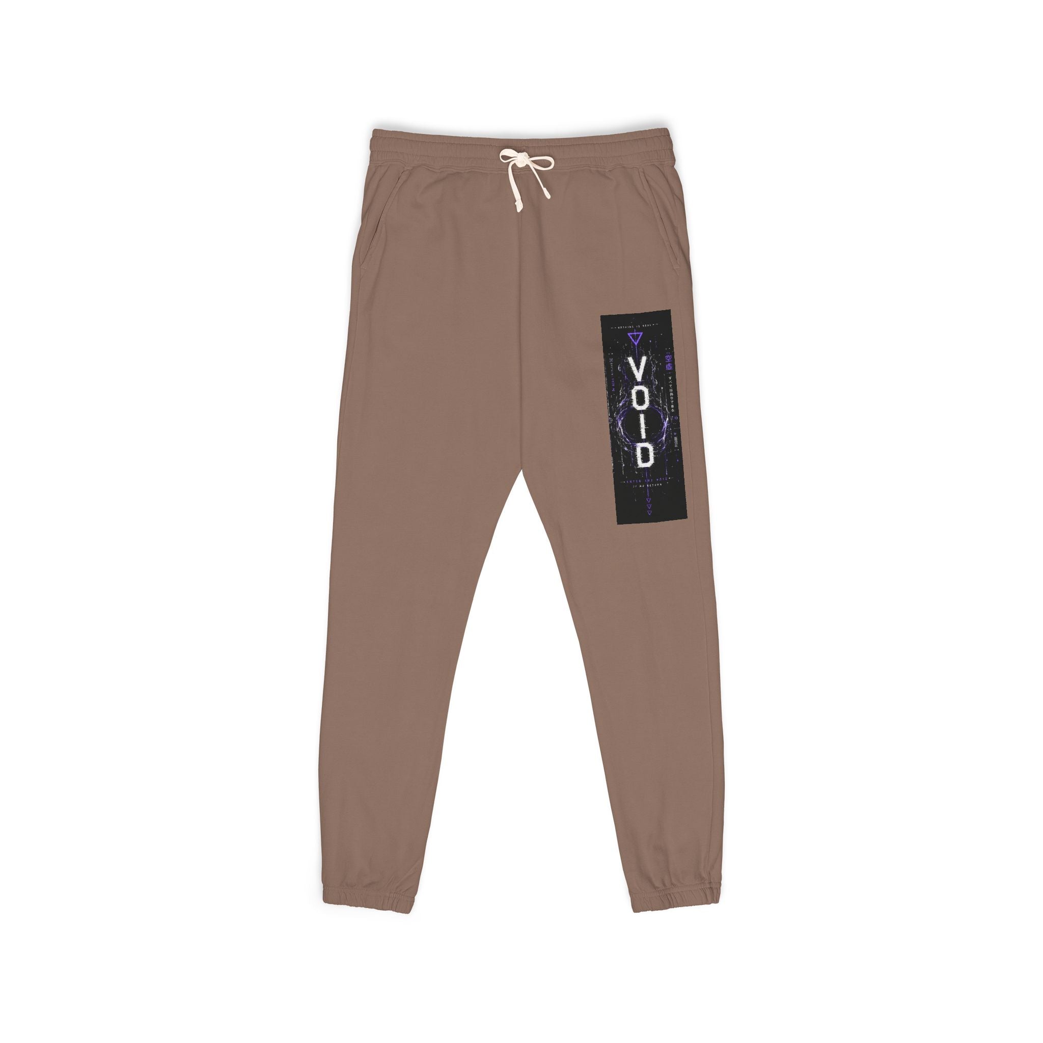 Void Graphic Sweatpants – Relaxed Garment-Dyed Fleece Joggers