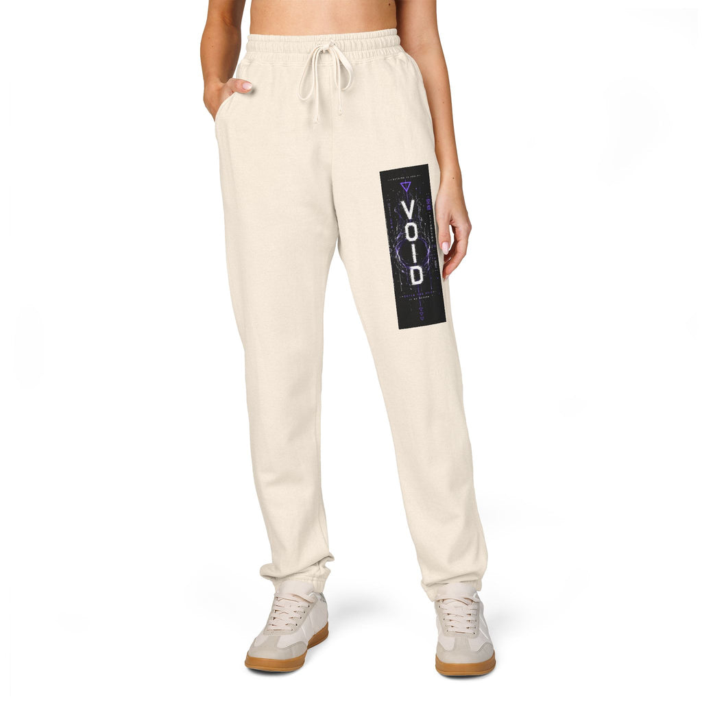 Void Graphic Sweatpants – Relaxed Garment-Dyed Fleece Joggers