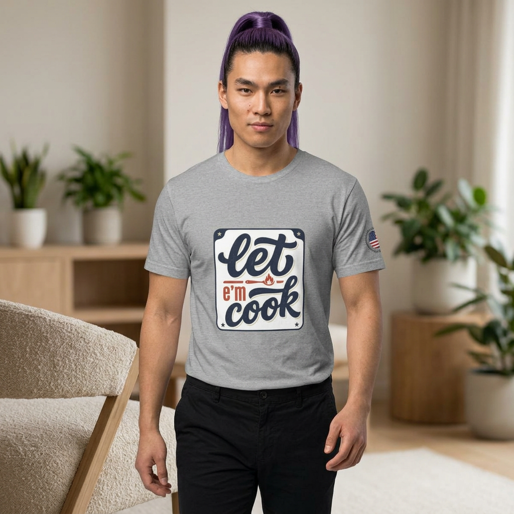 Let 'Em Cook T-Shirt – Vintage 'Since 1776' Graphic Tee for Patriotic Cooks