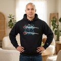 Skateboard Neon Lines Hoodie – Retro Skate Graphic Champion Sweatshirt