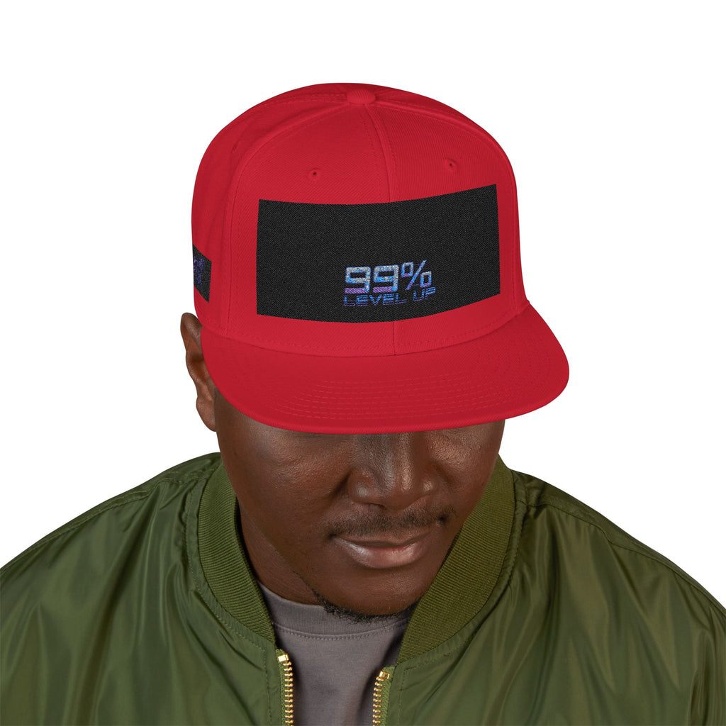 Neon Grid Snapback — Cyberpunk Embroidered Street Cap