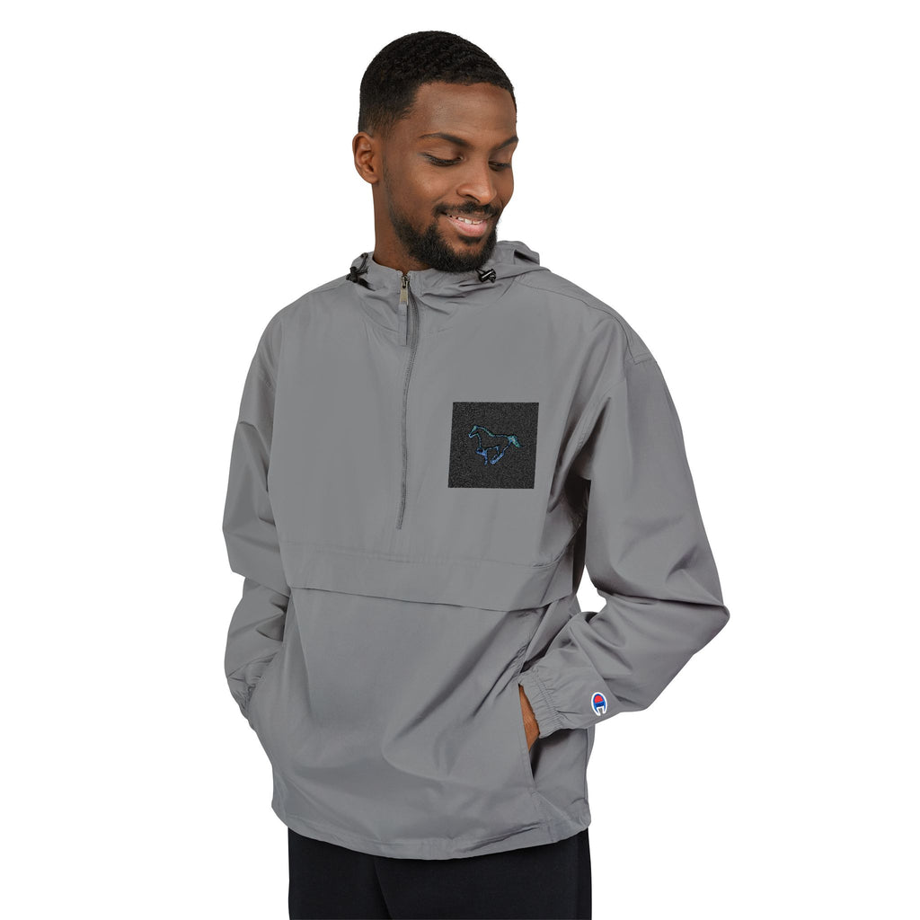 Champion Packable Anorak Jacket — Neon Cyberpunk Unisex Windbreaker
