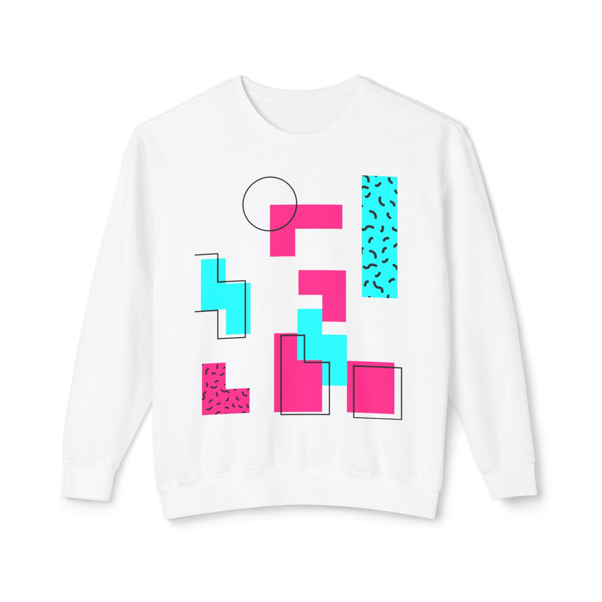 Retro Memphis Geometric Crewneck Sweatshirt