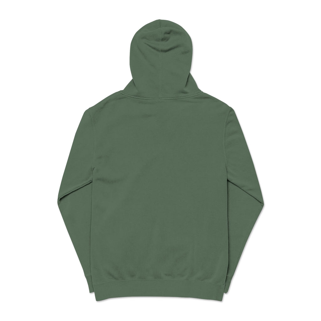 Pigment-Dyed Hoodie — Retro Blue Cassette Neon Cyberpunk Pullover